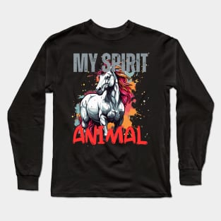 Unicorn Spirit Animal Long Sleeve T-Shirt